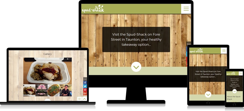 Preview of the Spud-Shack website designed and built by BlueTree Website Design