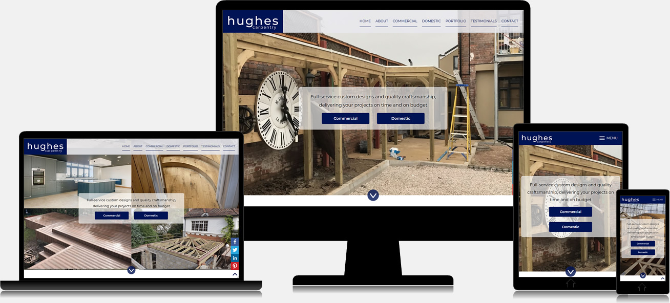 Hughes Carpentry Multi Page Website Preview