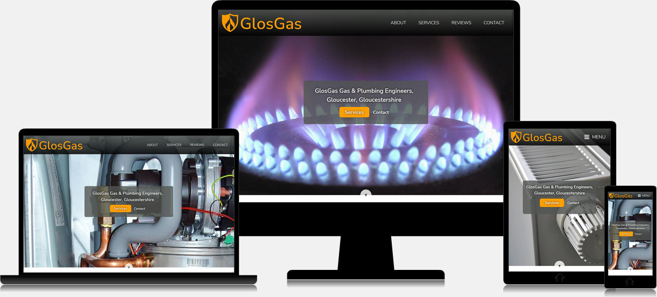 GlosGas Target Page Website Design Preview